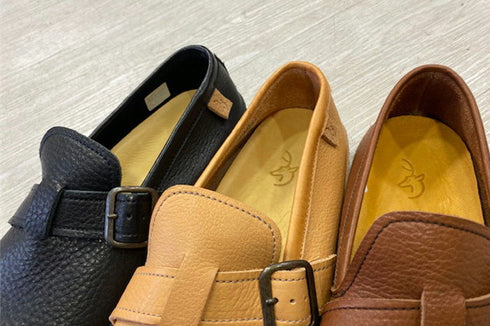 【ant-riche YR0300 NAT】WOMENS AKAUSHI レザーベルトシューズ